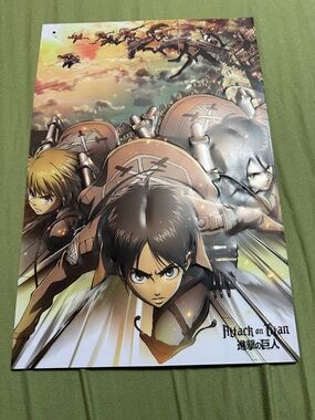Attack on Titan tin Poster - Eren, Armin & Mikasa